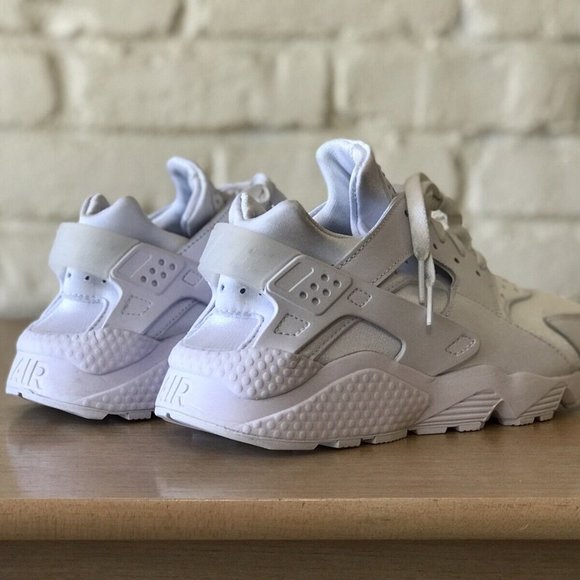 Nike Air Huarache Triple White Womens 11/ Mens 9.5 Sneakers Shoes Pure P… - Picture 2 of 10